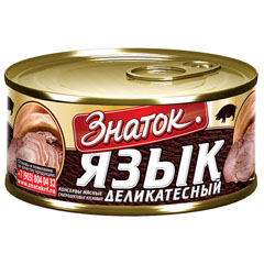 Язык "ЗНАТОК" деликатесный свиной ж/б (ключ) 325 гр.(12)
