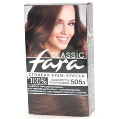 Краска для волос "FARA CLASSIC" 505а золотисто-каштановый 1 шт./скидки не действуют/(6)