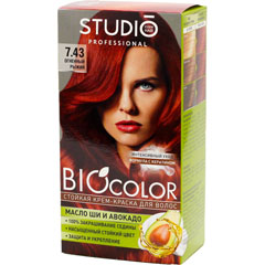 Краска для волос "BIOCOLOR" тон 7,43 огненный рыжий 1 шт./скидки не действуют/(12)